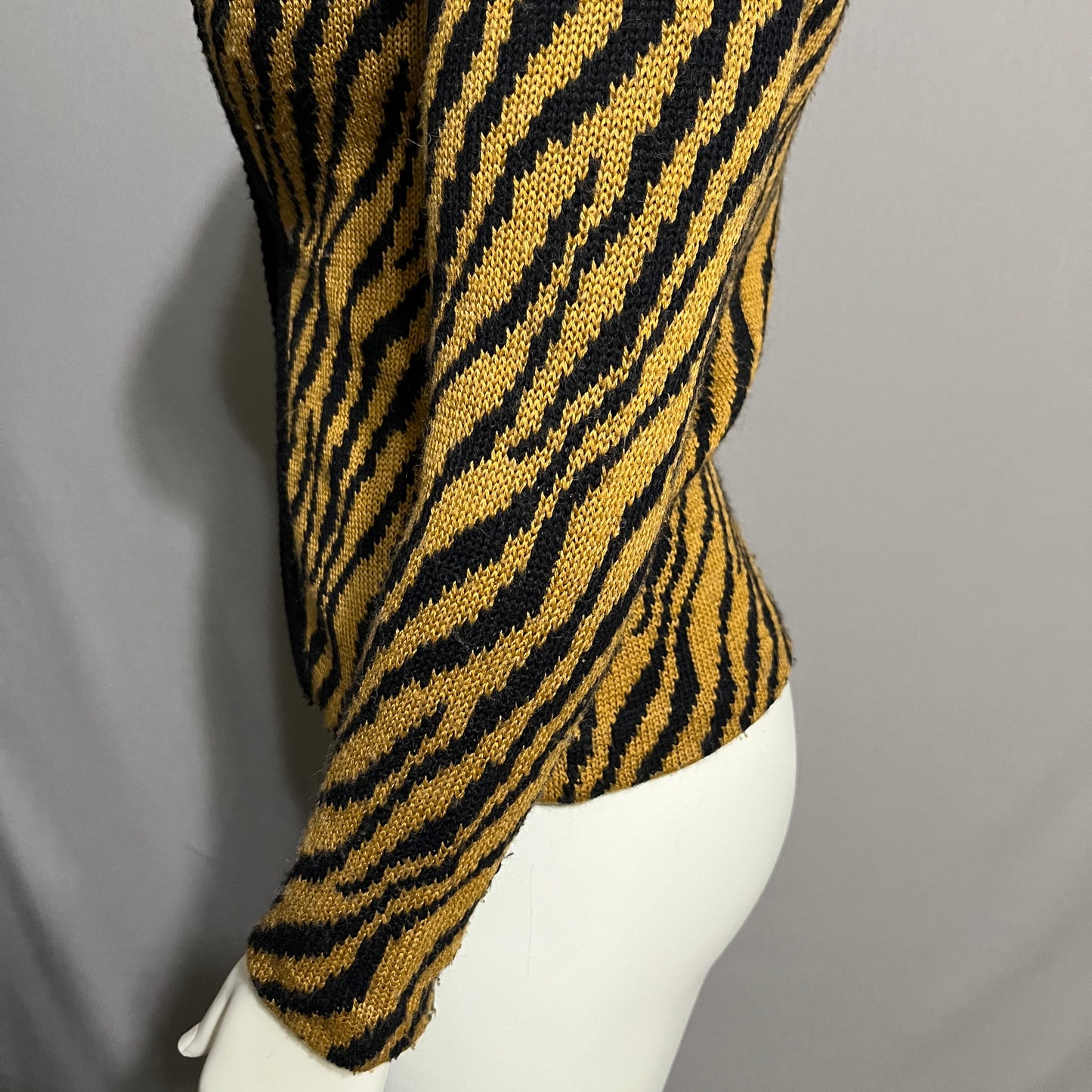 Vintage America Black and Brown Zebra Cardigan