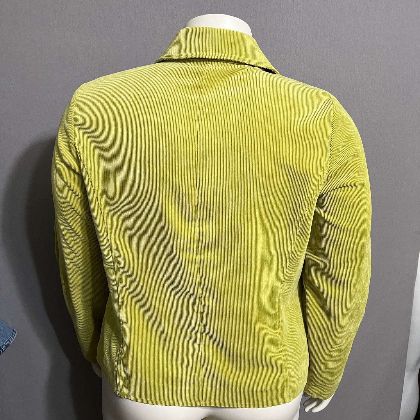 Requirements Women's Corduroy Jacket in Lime Green Sz-XL