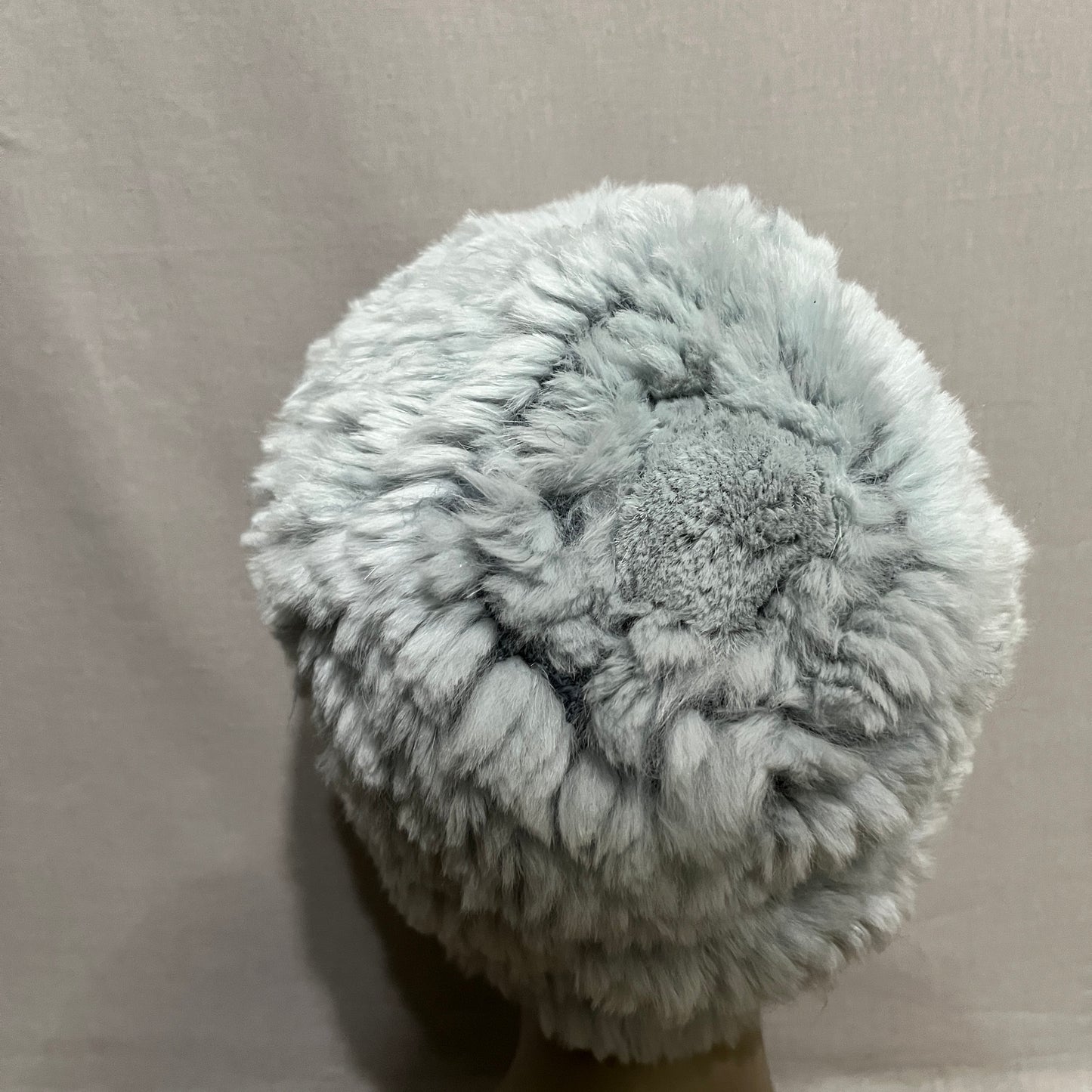 Elegant Gray Faux Fur Hat