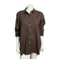 Everlane Brown Striped 100% Oversized Cotton Shirt Sz-16