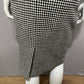 Carlisle Houndstooth Pencil Knee Length Wool Skirt Sz-6