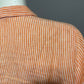 J. Jill Tangerine and White Linen Striped Shirt Top Sz-XL