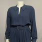 Liz Claiborne Vintage Navy Collard Long Sleeve Jumpsuit Sz-10