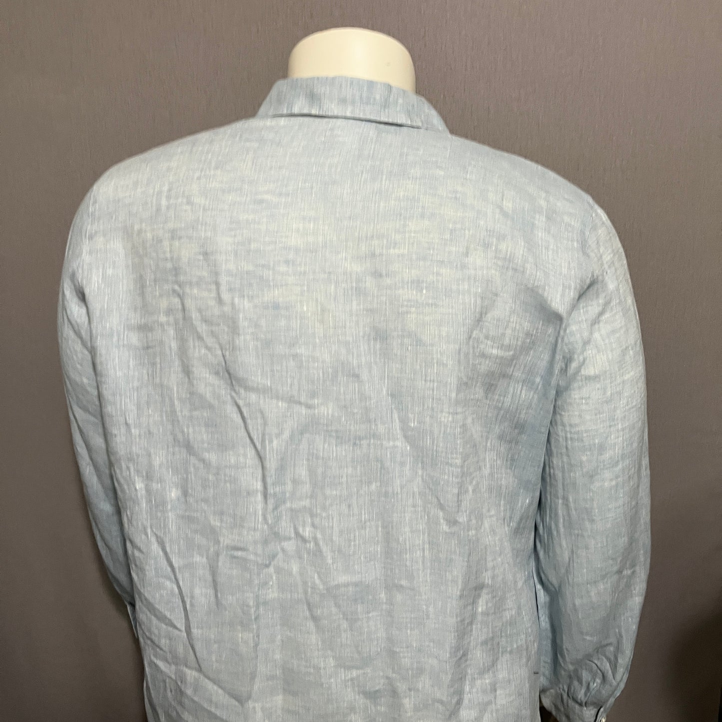 J.Jill Light Blue Linen Shirt Sz-XL