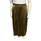 Metallic Pleated Maxi Skirt Sz-Large