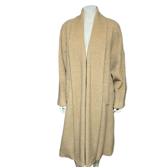 Vintage Luisa Sragnoli Tan Wool/Mohair Blend Oversized Coat Sz-Medium