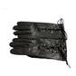 Leather Lace Up With Silk Lining Gloves