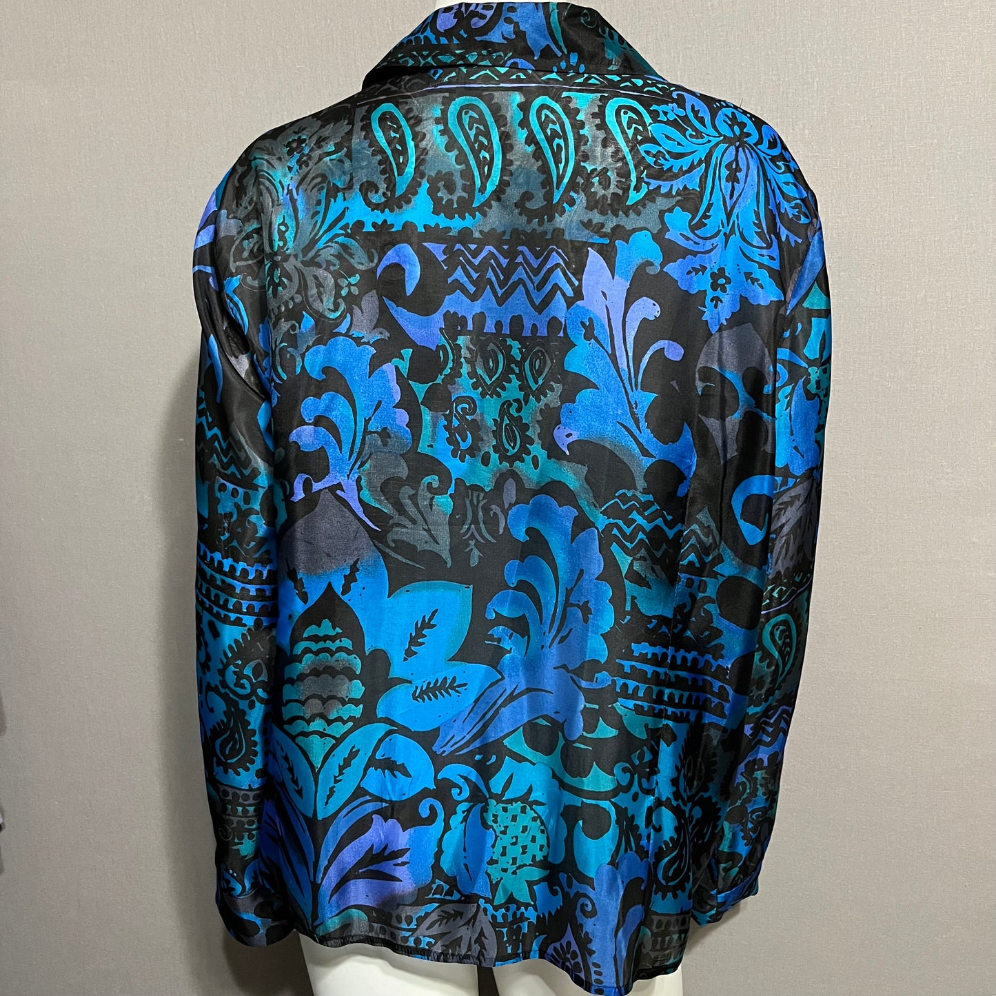 Chicos Silk Floral | Paisley Jewel Tone Blazer Sz-3 or XL