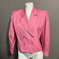 Harve Benard Light Pink 100% Viscose Double Breasted Cropped Jacket Sz-8 Petite