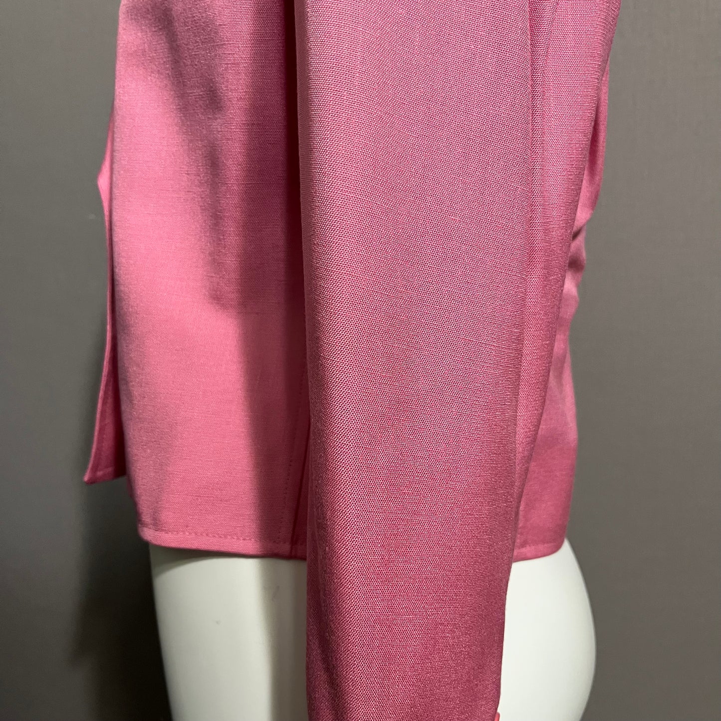 Harve Benard Light Pink 100% Viscose Double Breasted Cropped Jacket Sz-8 Petite