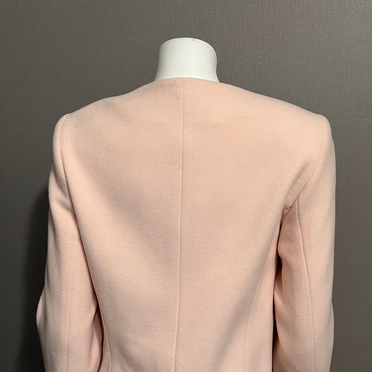 Vintage Fashionista Wool | Cashmere Blend Pink Pearl Blazer Sz-Large