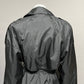 J Gallery Black Nylon Trench Jacket Sz-12