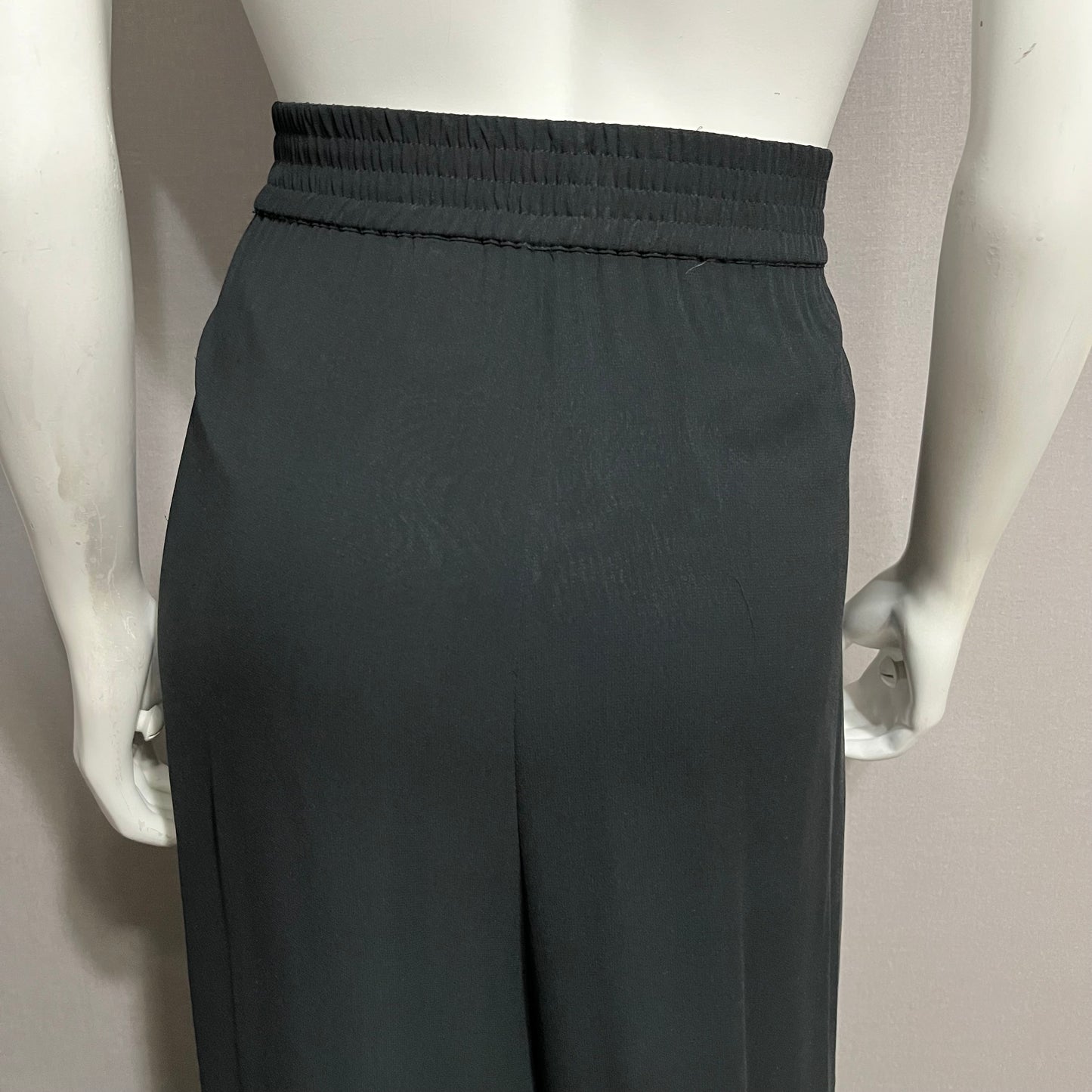 Niteline Black Silk Wide Leg Flowy Pants Sz-18