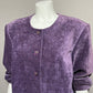 Koret Purple Velvet Textured Blazer Sz-18W