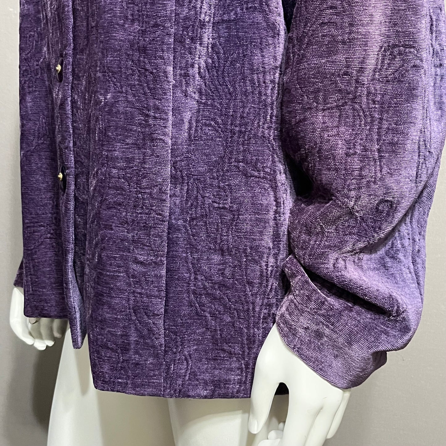 Koret Purple Velvet Textured Blazer Sz-18W