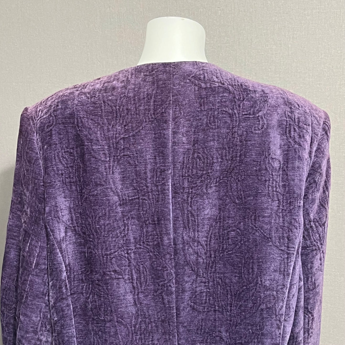 Koret Purple Velvet Textured Blazer Sz-18W