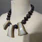 Gray & Ivory Unique 3 Statement Beaded Necklace