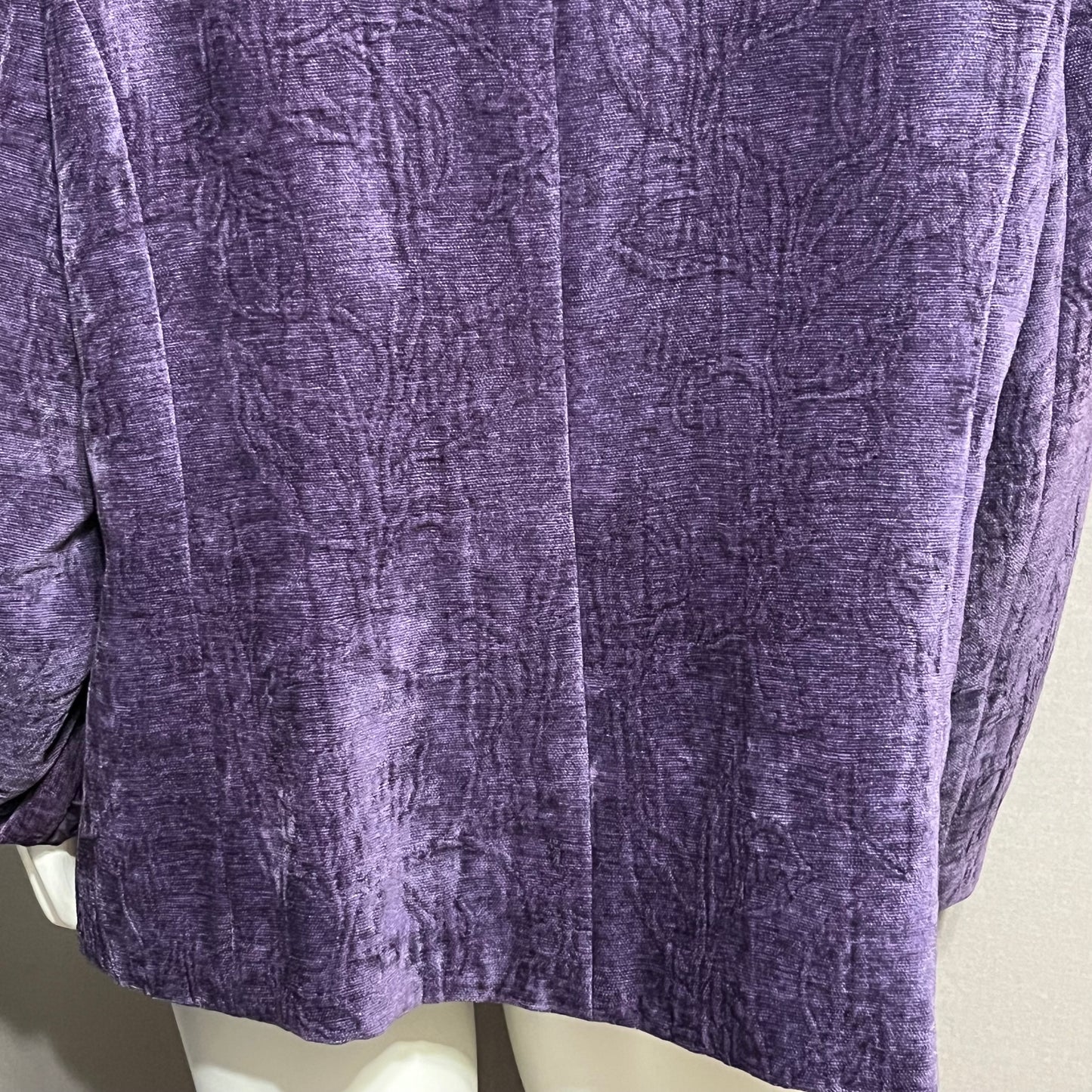 Koret Purple Velvet Textured Blazer Sz-18W