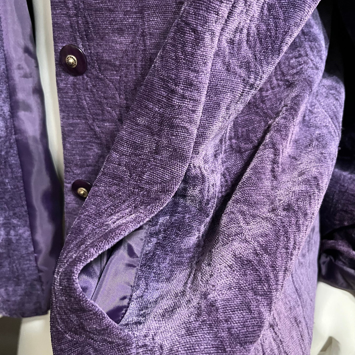 Koret Purple Velvet Textured Blazer Sz-18W