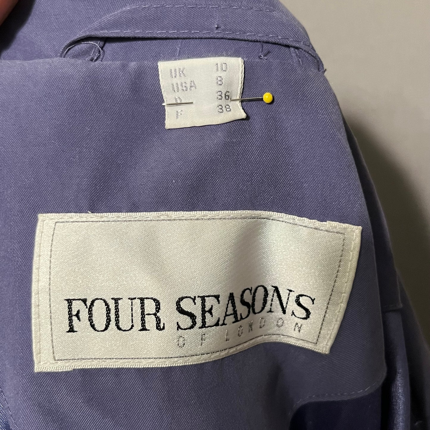 Four Seasons Lavender Trench Jacket Sz-8/10