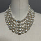 Vintage Faux Pearl 5 Layer Necklace