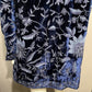 Soft Surroundings Navy Floral Velvet Blazer Sz-PL