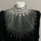 Vintage Argenti Notte Black Velvet Sequin Beaded Dress Sz-10