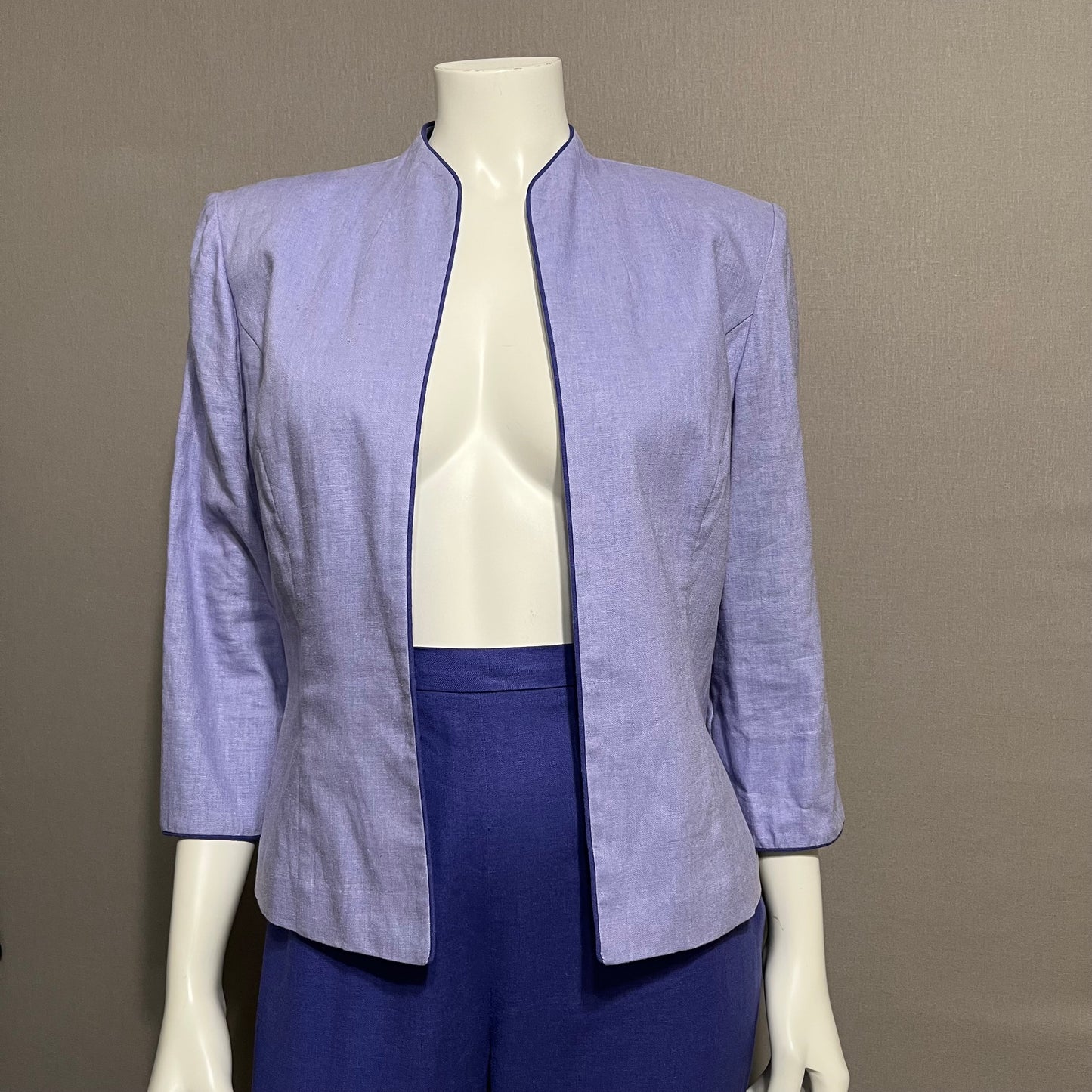 Sag Harbor Purple 3 Pc Linen Pant Set Sz-8