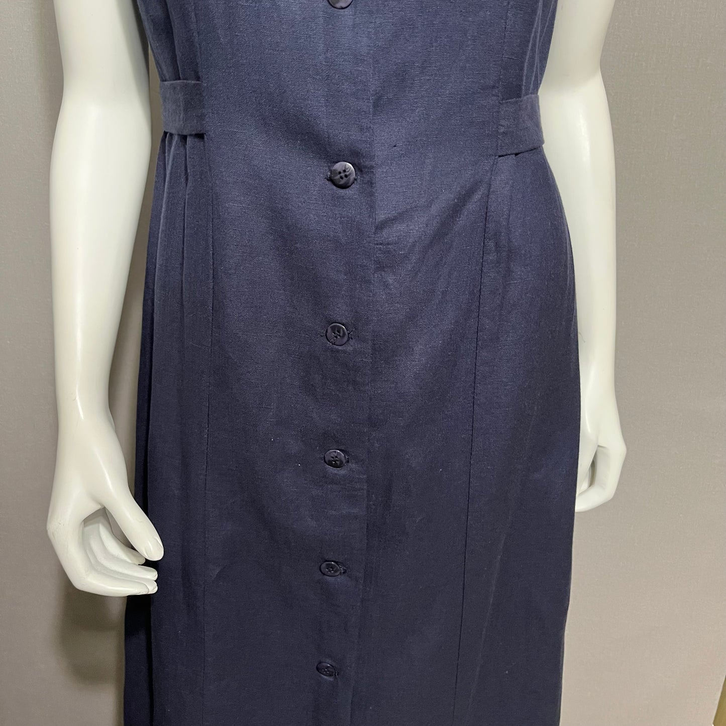 CH Signature Navy Blue Linen Dress Sz-Small