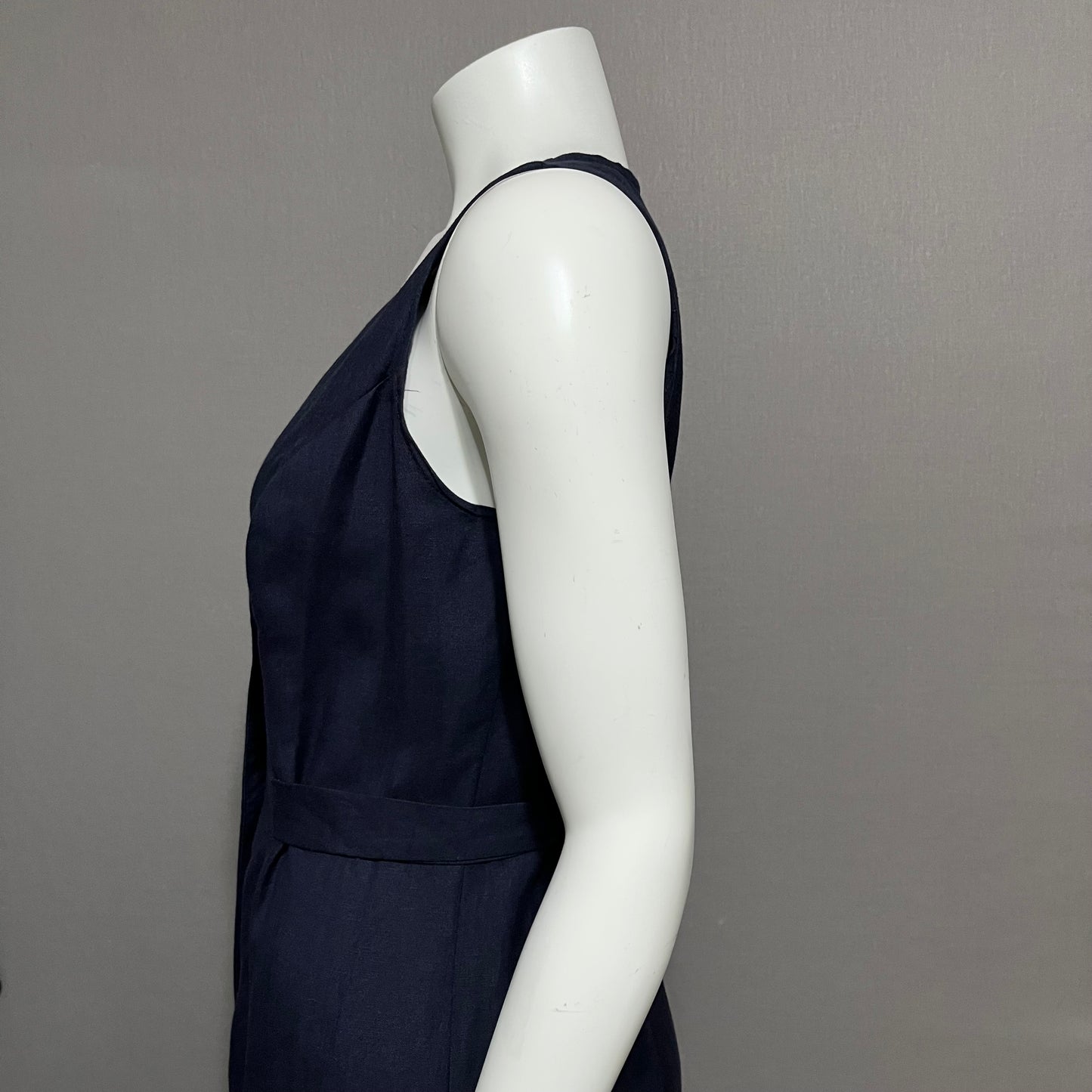 CH Signature Navy Blue Linen Dress Sz-Small