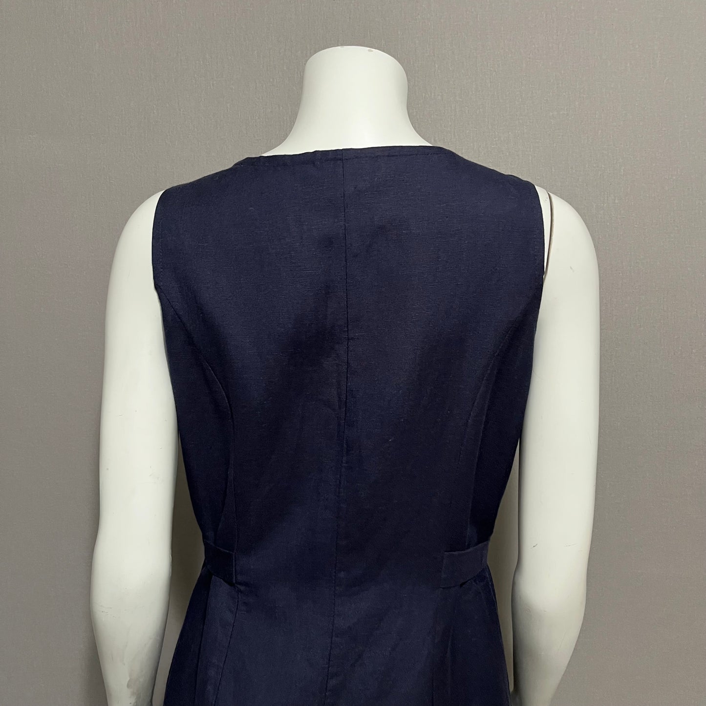 CH Signature Navy Blue Linen Dress Sz-Small