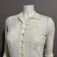 Cream Mesh Beaded Top Sz-Small