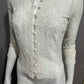 Cream Mesh Beaded Top Sz-Small