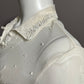 Cream Mesh Beaded Top Sz-Small