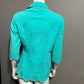 Gretty Ziegler Green Cotton Textured Short Sleeve Shirt Sz-Large