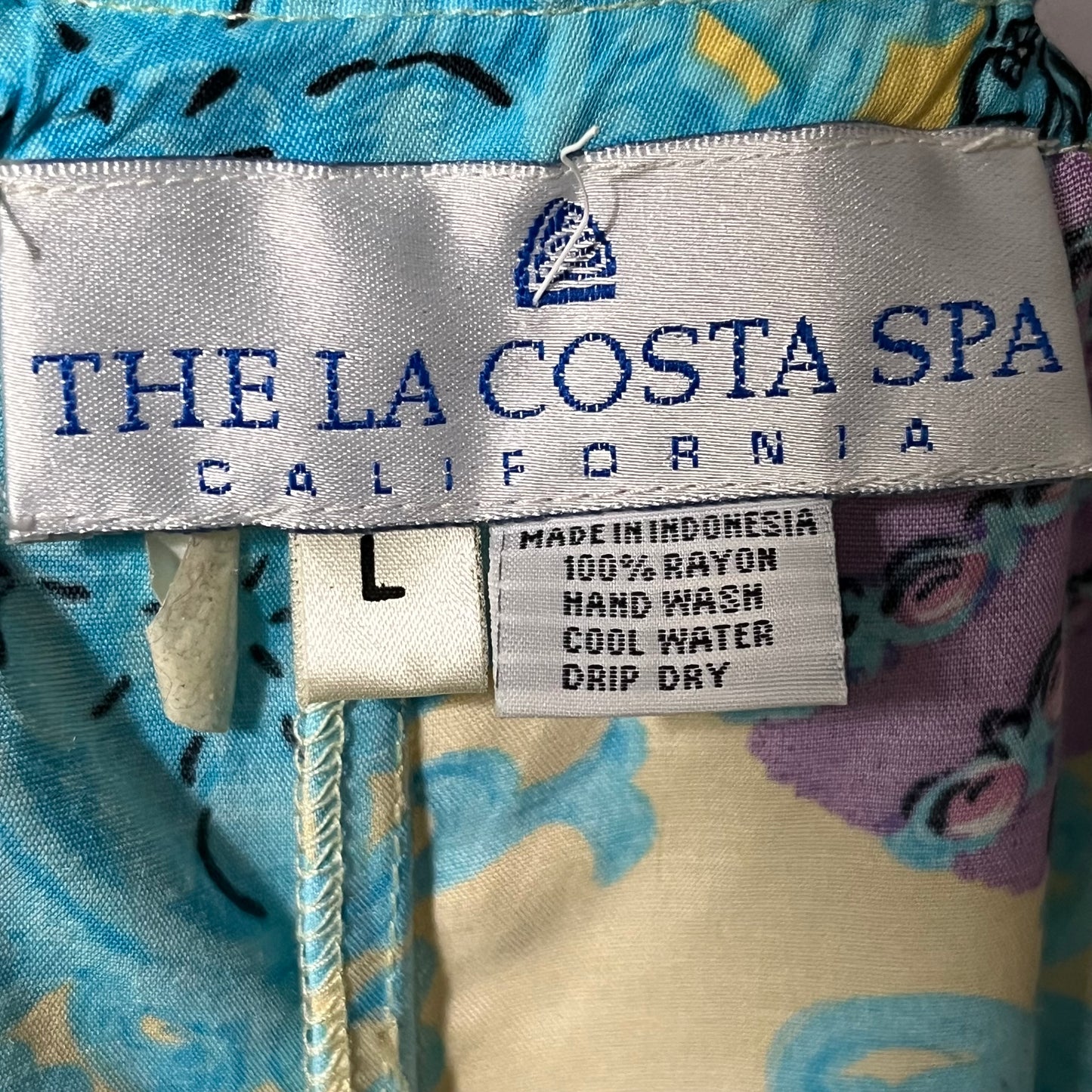Vintage The Lacosta Spa Yellow With Stars Pants Sz-Large