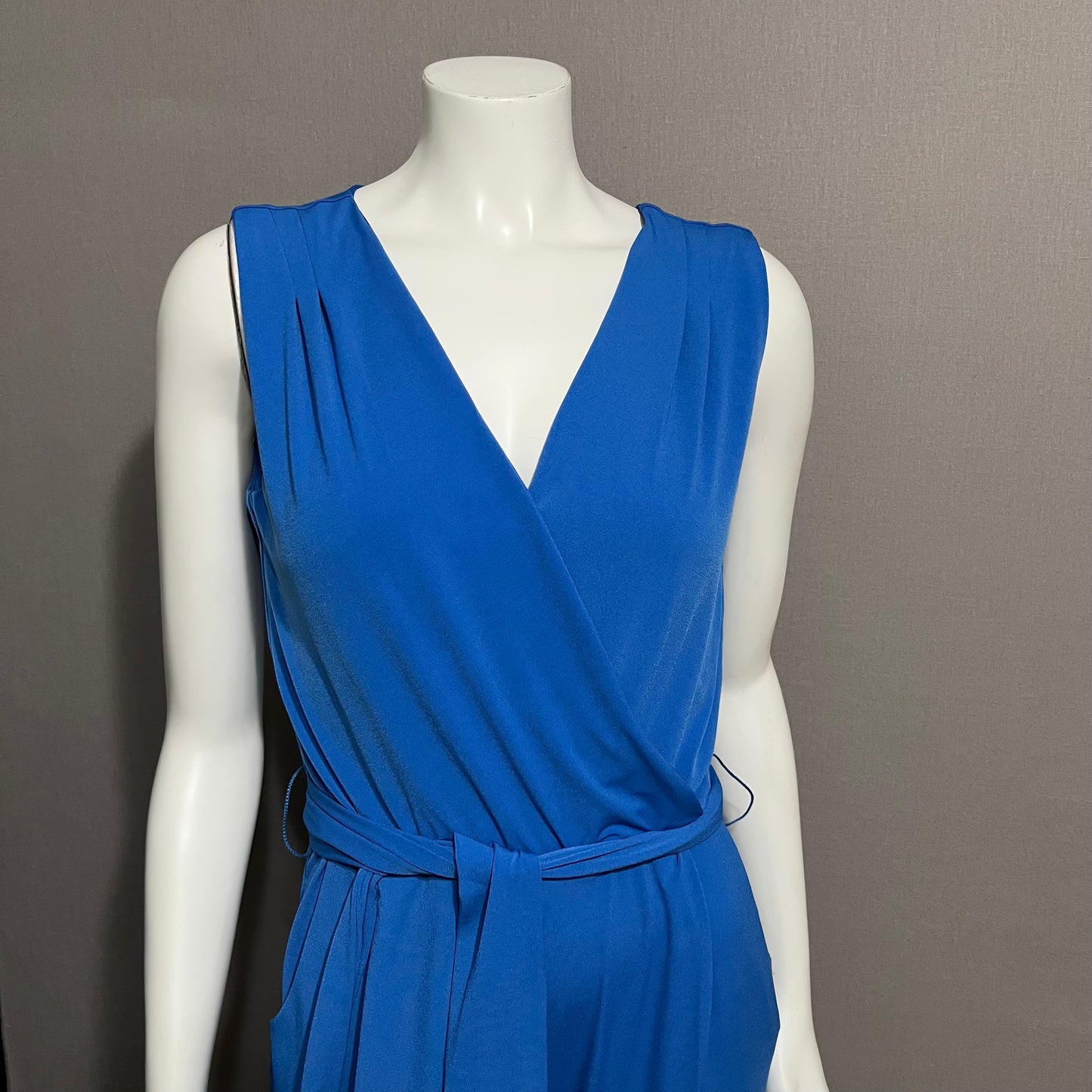 Colleen Lopez Blue Knit Sleeveless Jumpsuit Sz-Small