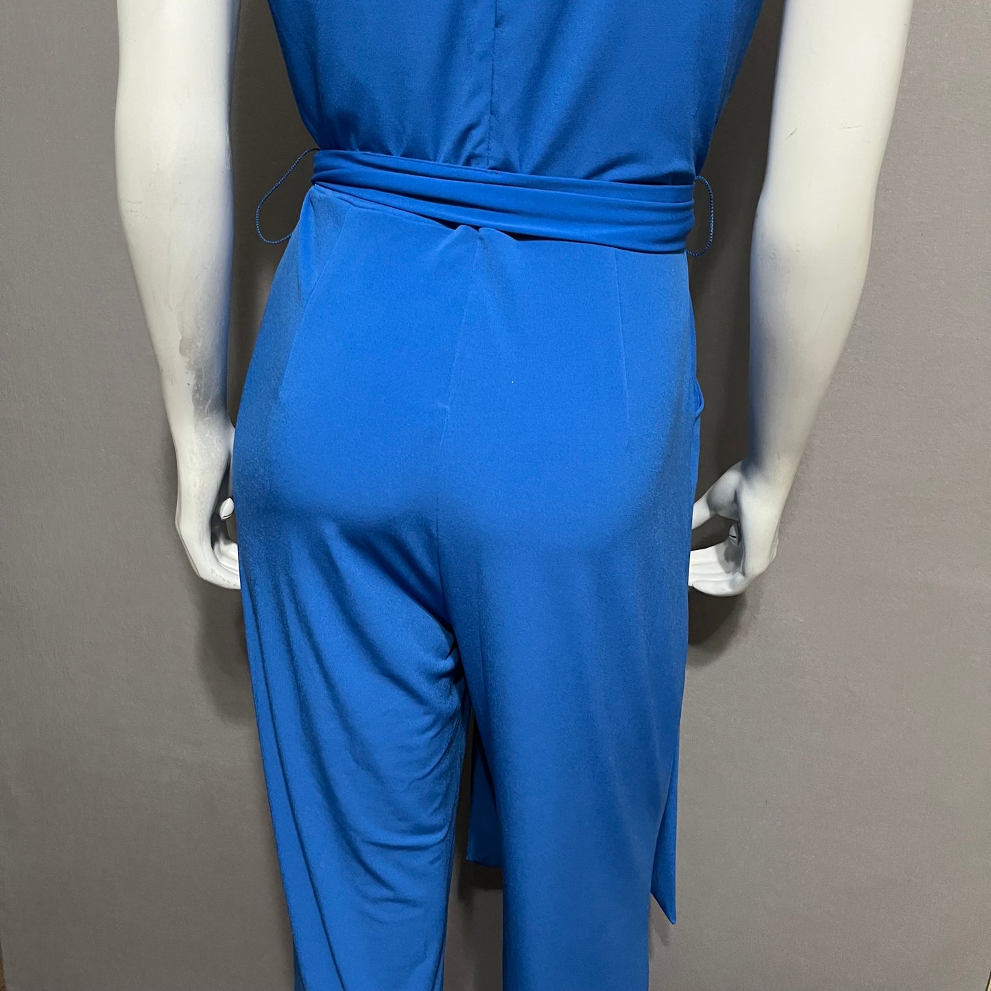 Colleen Lopez Blue Knit Sleeveless Jumpsuit Sz-Small