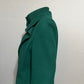 Vintage Emerald Green Wool Abstract Coat Sz-XL