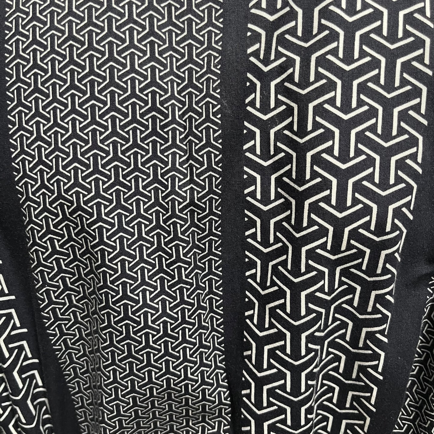 Black or Navy White Geometric Pattern Cotton Kimono Sz-XL