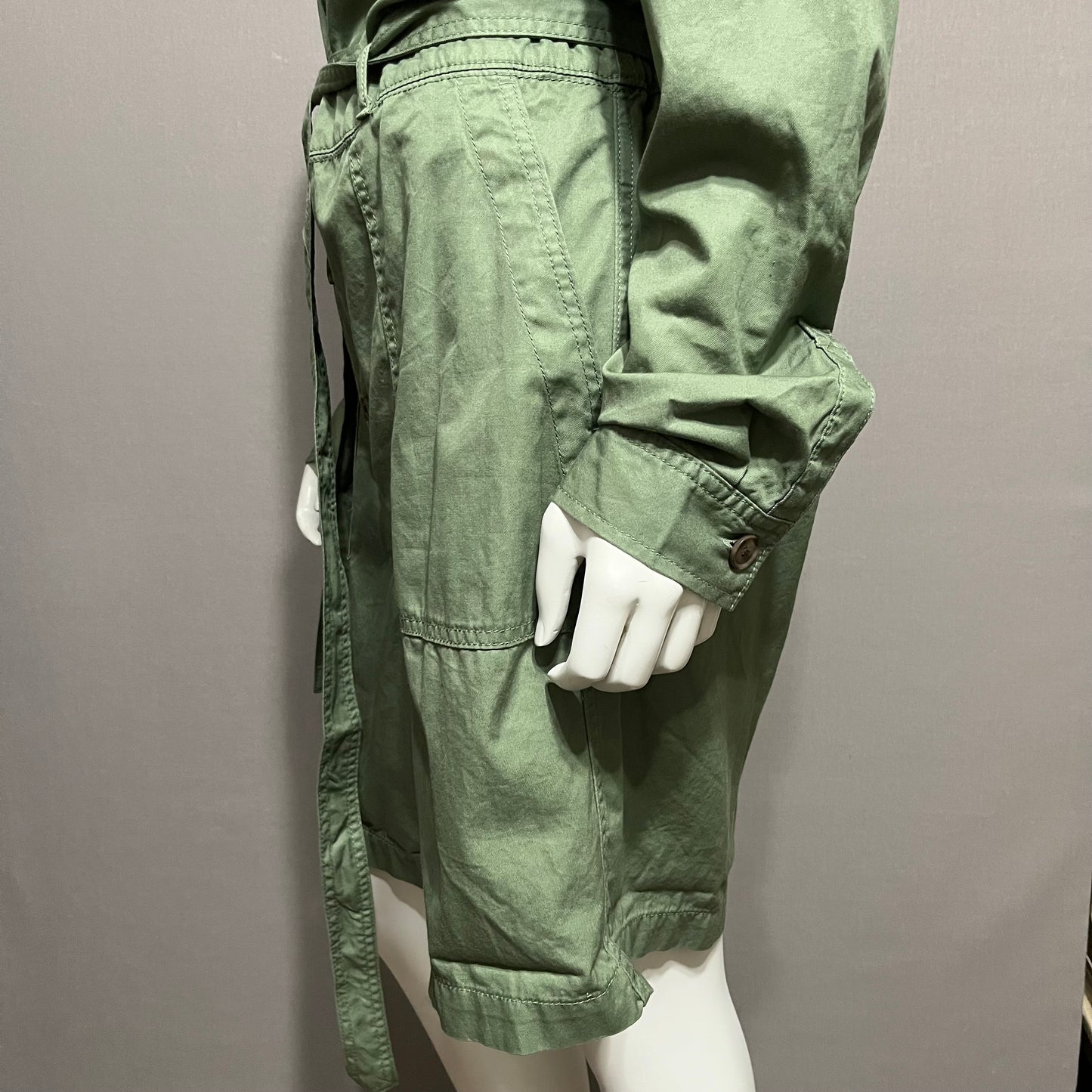 Gap Army Green Long Sleeve Romper Sz-12 Tall