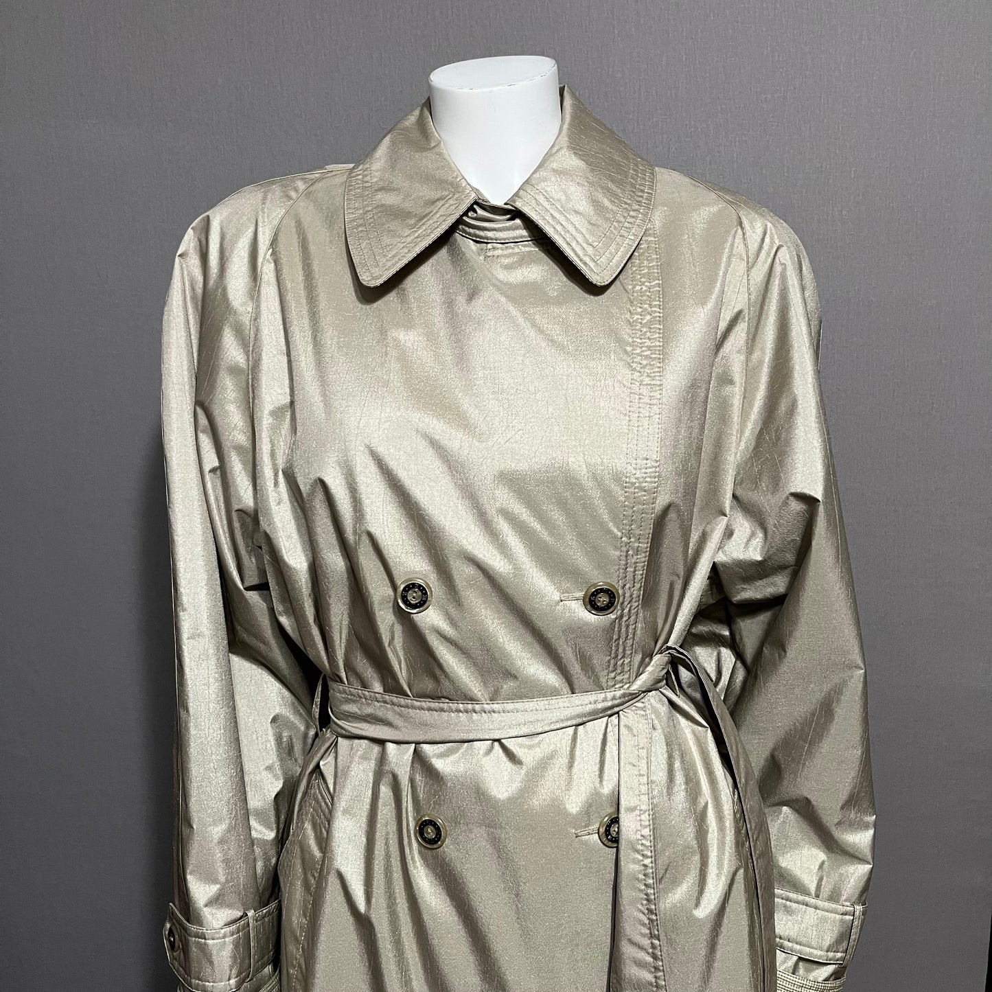 Fleet Street Champagne Longline Trench Jacket Sz-14