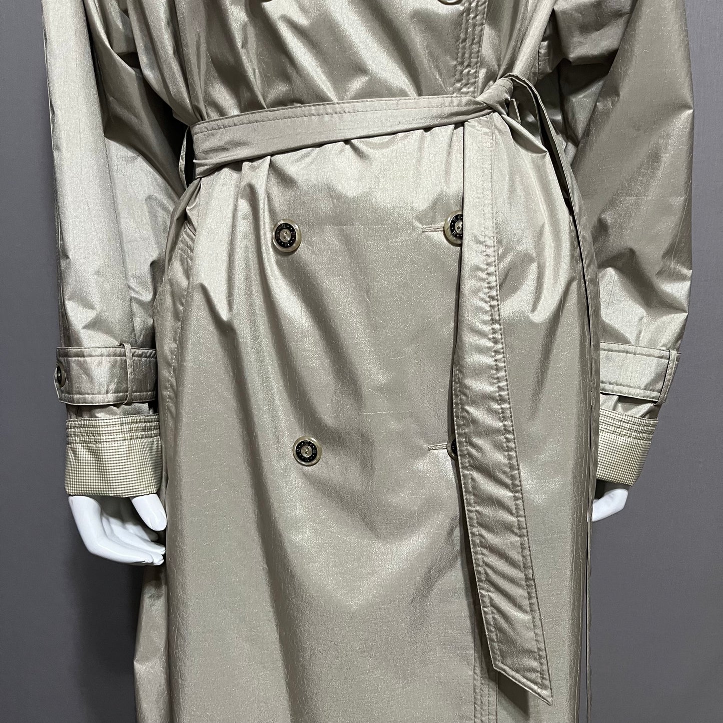 Fleet Street Champagne Longline Trench Jacket Sz-14