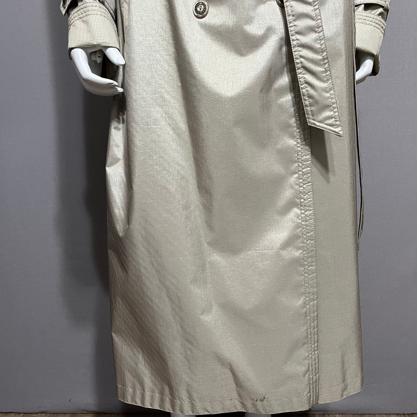 Fleet Street Champagne Longline Trench Jacket Sz-14