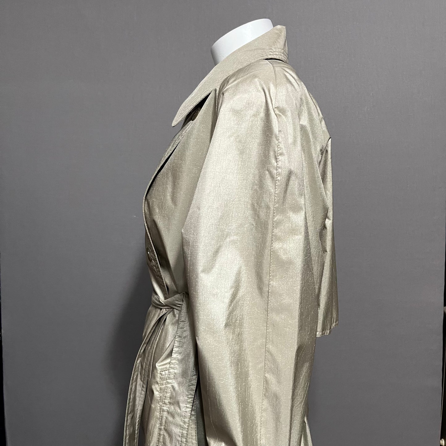 Fleet Street Champagne Longline Trench Jacket Sz-14