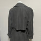 Vintage Utex Black Longline Trench Coat Sz-14