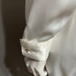 Rafaella White Artsy Ruffle Front Blouse Sz-Small | Medium