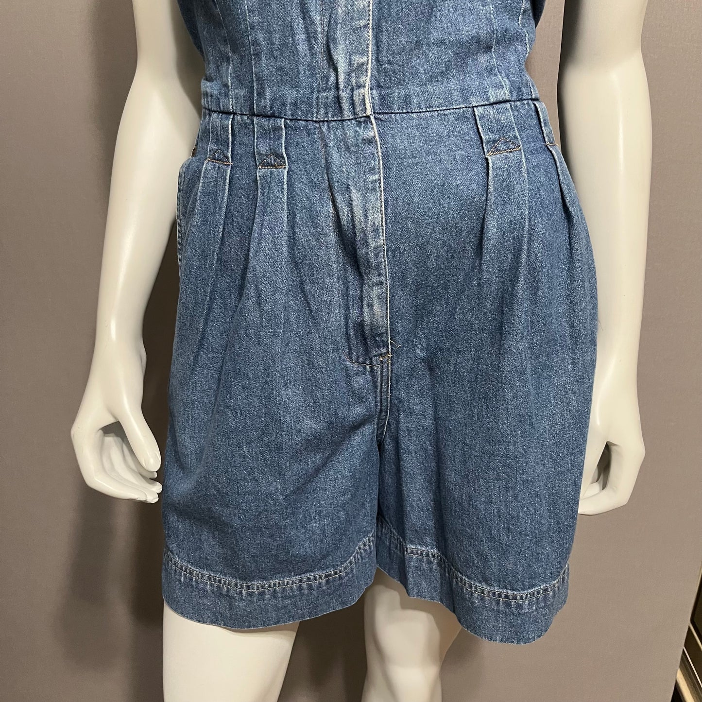 Vintage St. John Bay Denim Romper Sz-14M