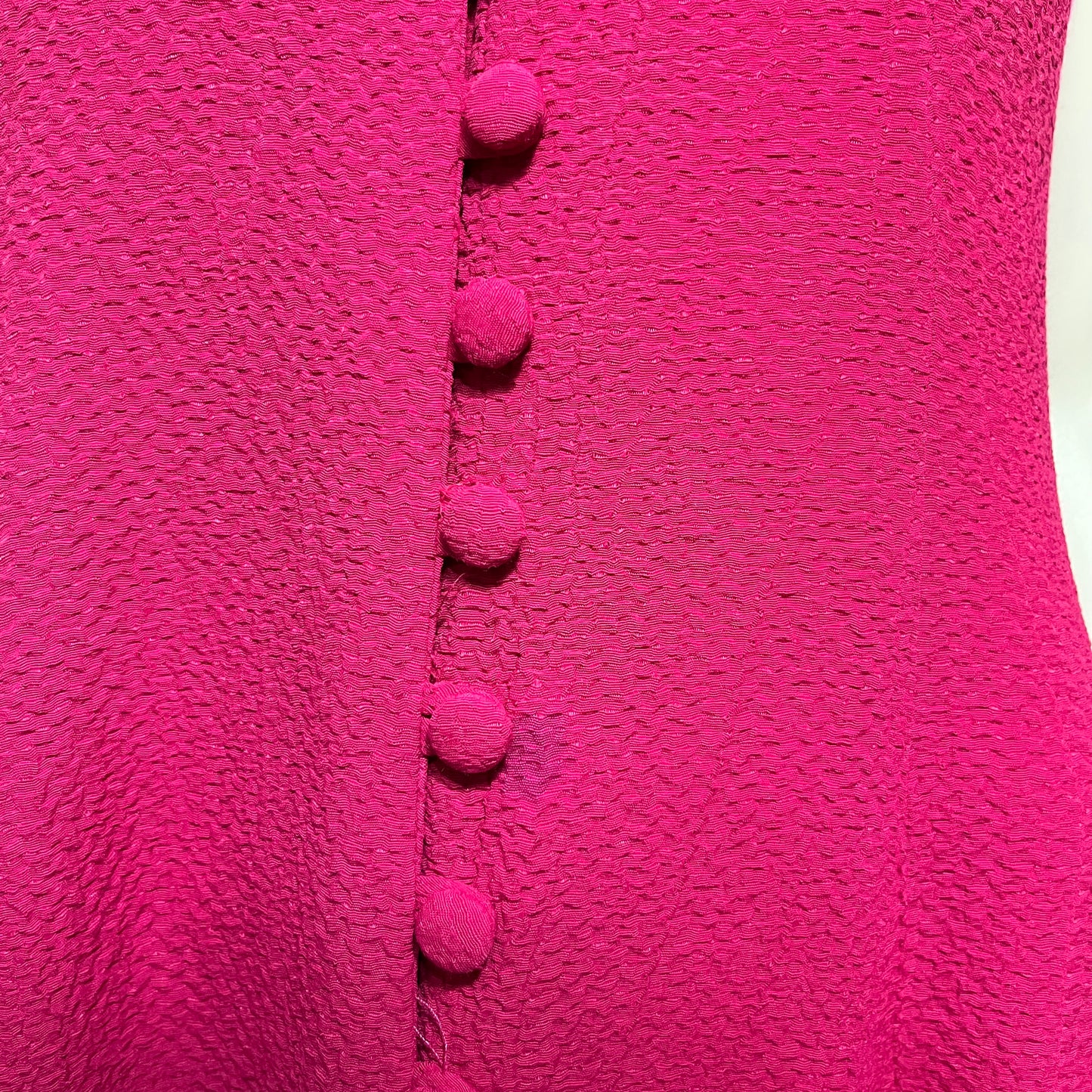 Vintage DJ & Co Fuchsia  Pink Textured Sleeveless Maxi Dress Sz-8