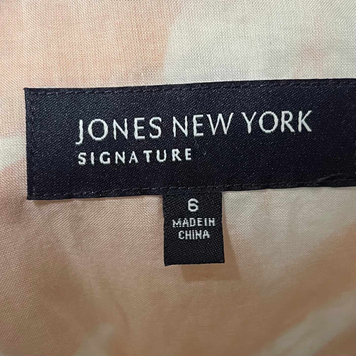 Jones New York Orange Floral Cotton Dress Sz-6